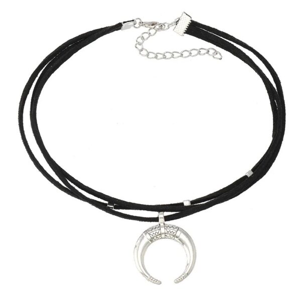 Woven Rope Cresent Necklace