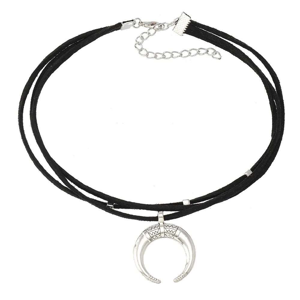 Woven Rope Cresent Necklace