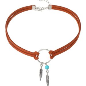 Boho Leaf Tassel Choker